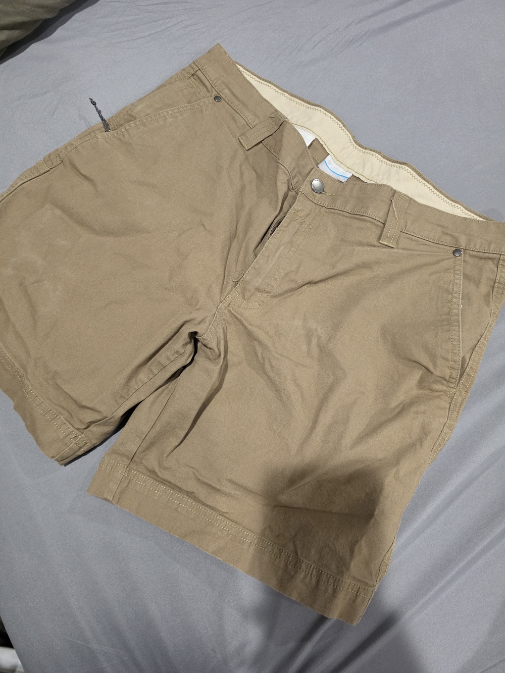Men's Flat Front Chino Shorts - Tan